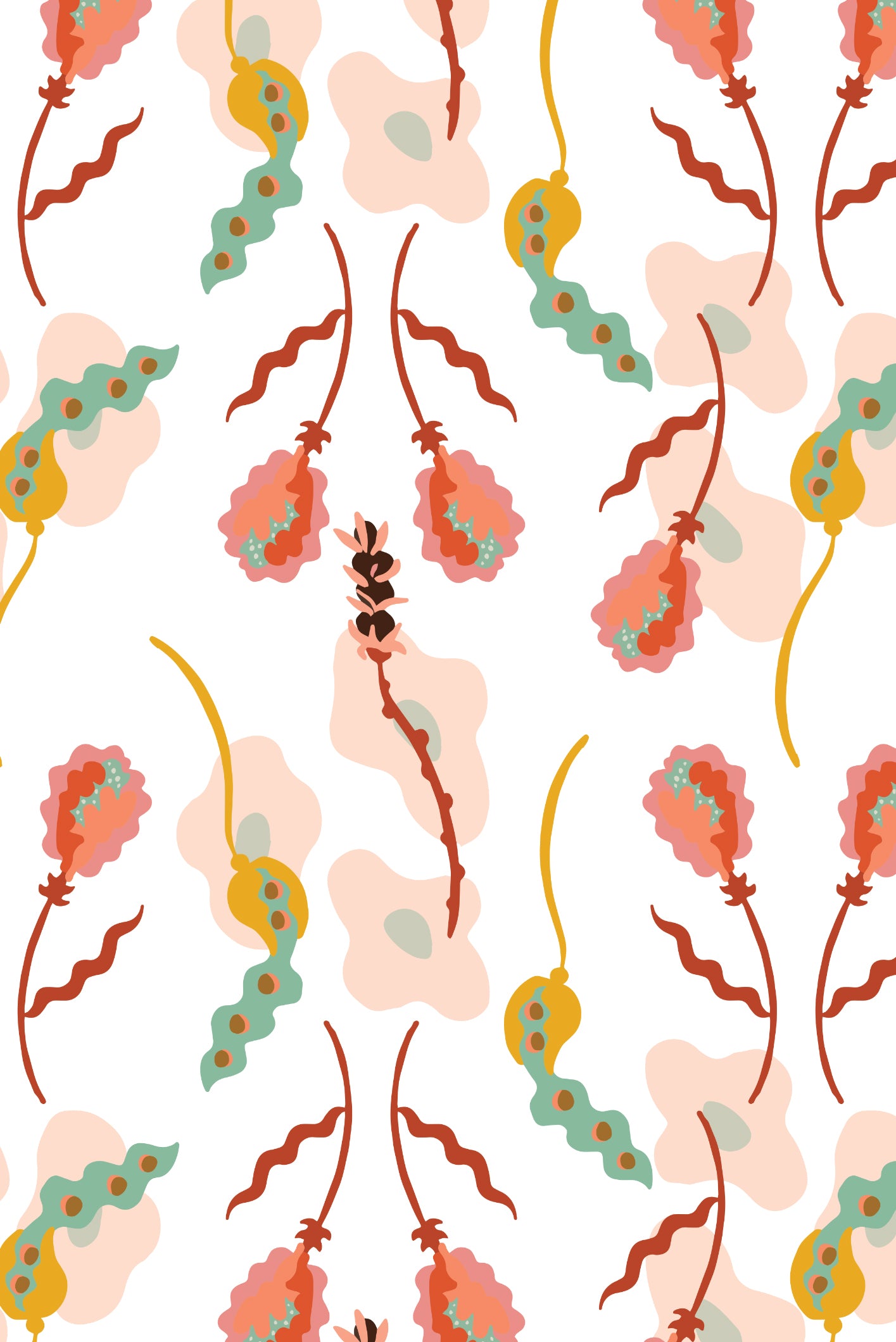 Floral Assemblage Wallpaper - Crisp White