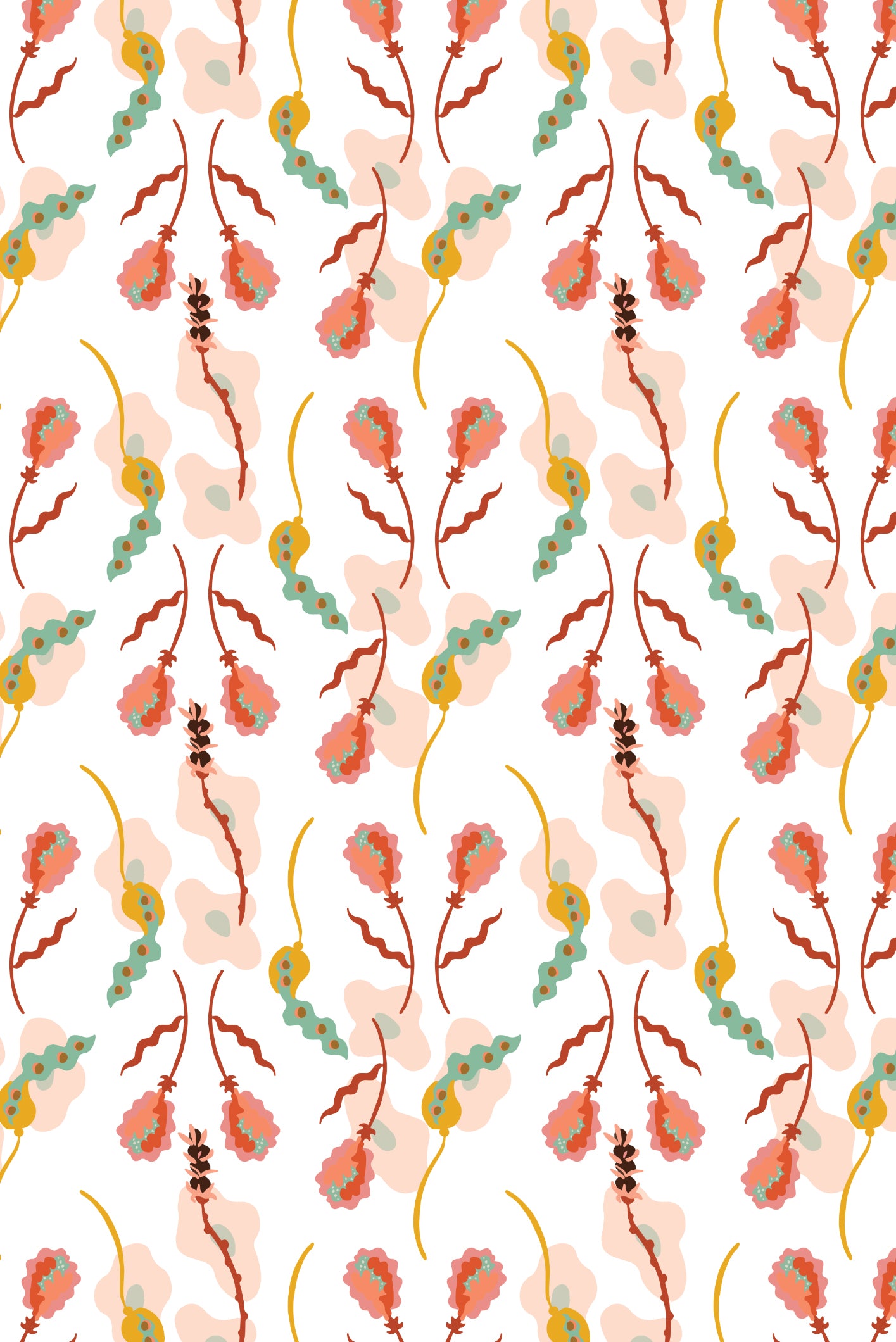 Floral Assemblage Wallpaper - Crisp White