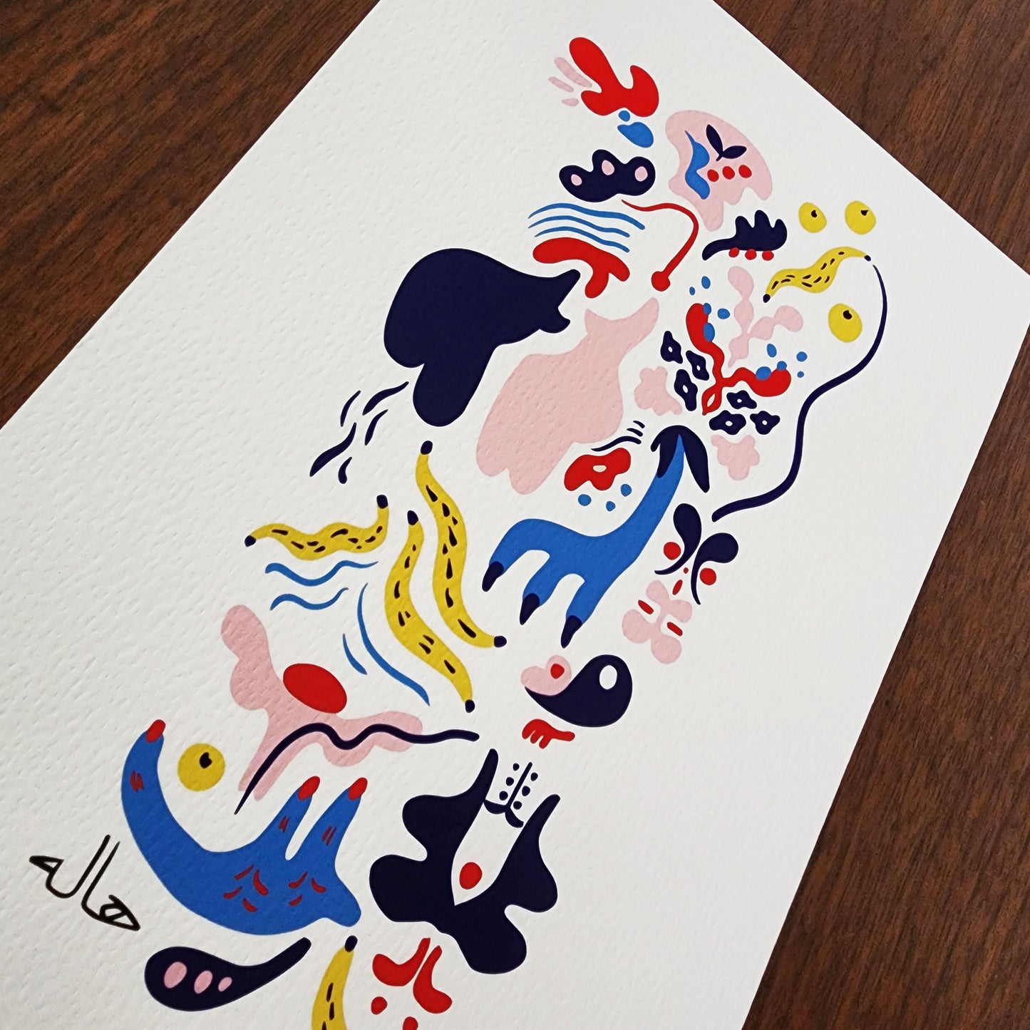 "Wobbly Party", 8"x12" Giclée Print, Free Shipping