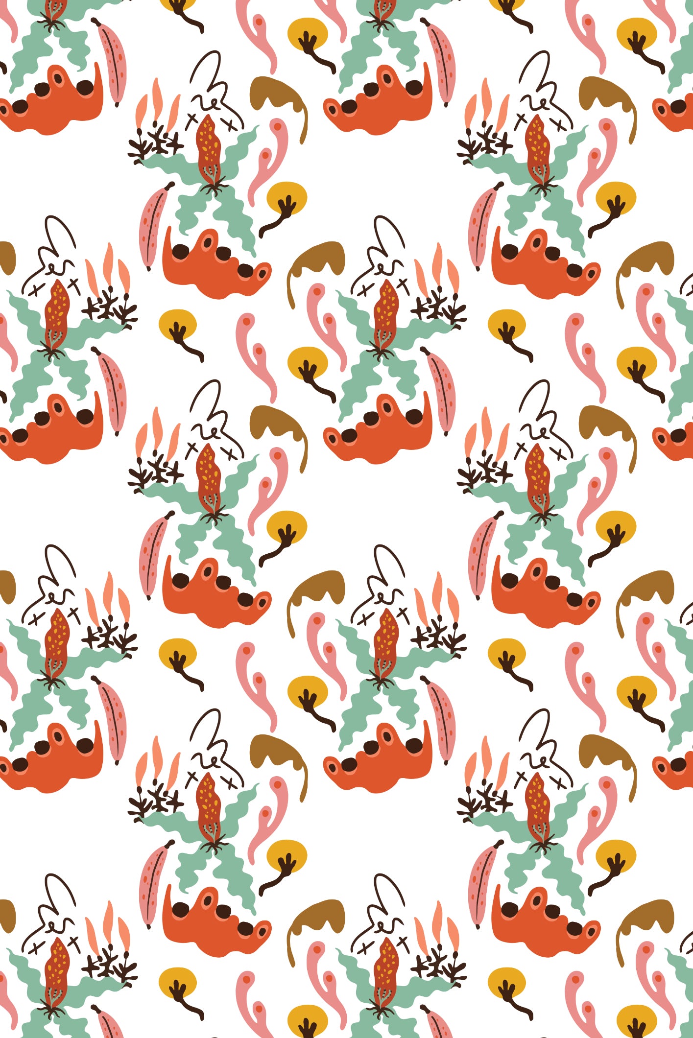 Natural Tropical Wallpaper - Crisp White