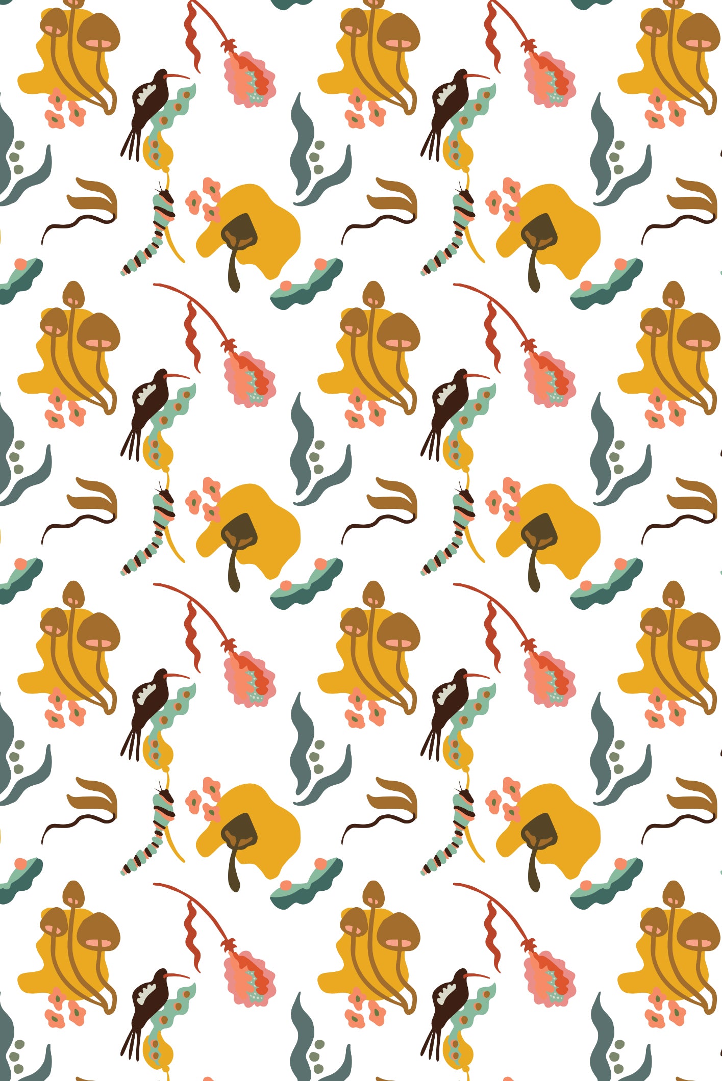 Woodland Menagerie Wallpaper - Crisp White